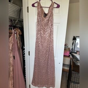 Lace and sequin gown